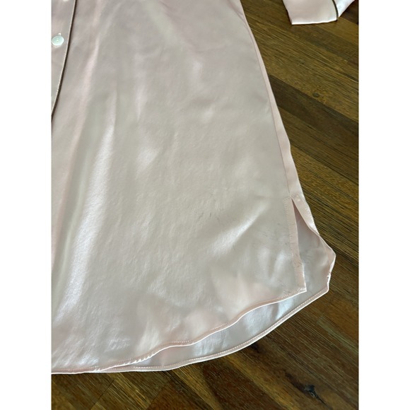 Red Envelope 100% Silk Sleep Shirt Soft Pink SMALL Luxury Pjs Loungewear READ - Picture 16 of 16